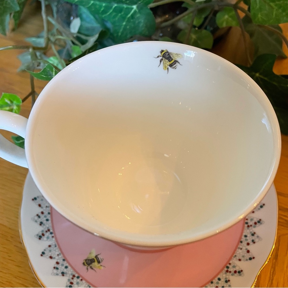 Anthropologie x Yvonne Ellen Rosé Teacup and Saucer Set - Picture 2 of 5